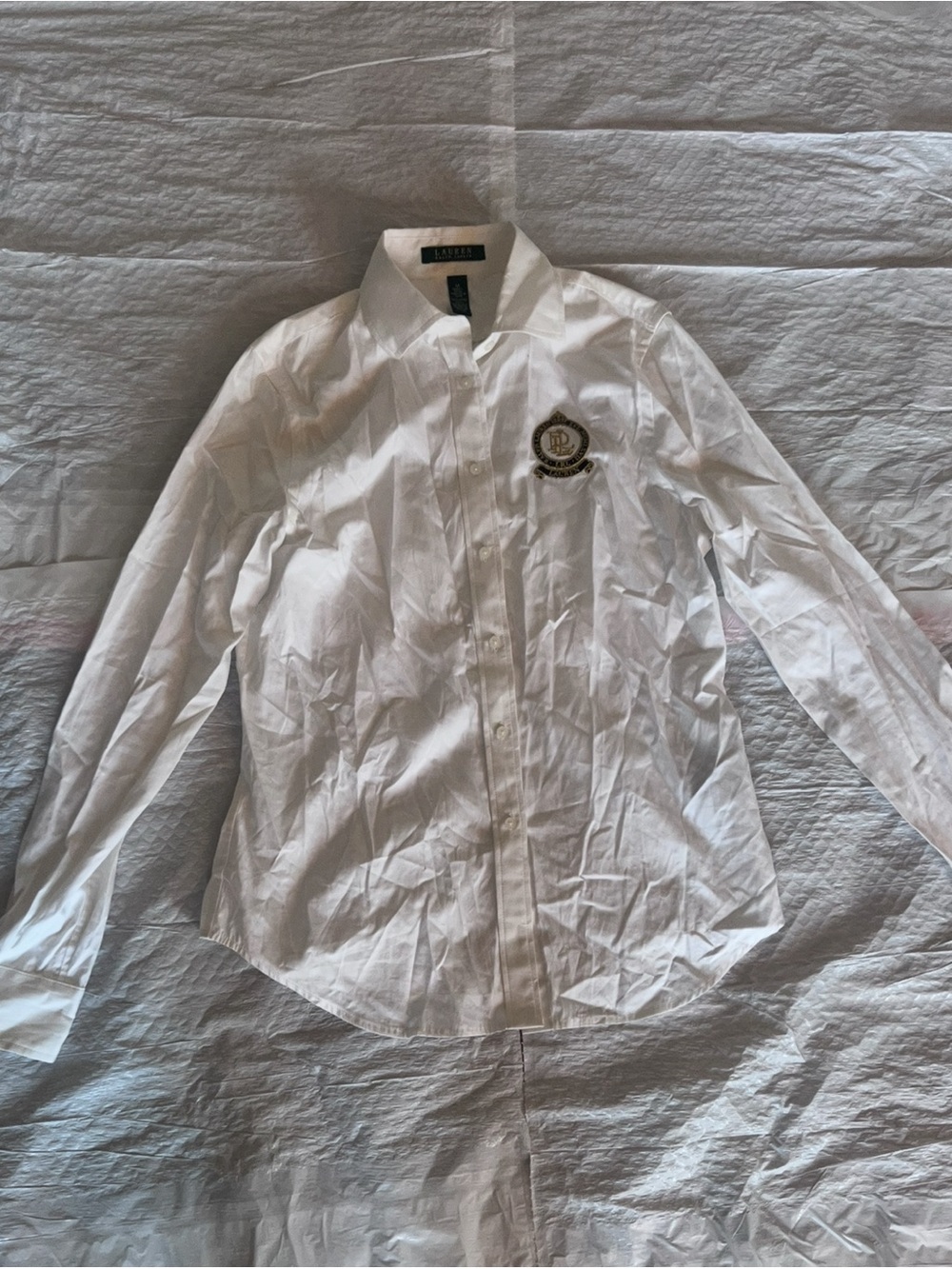 Polo by Ralph Lauren White Button-Down with Embroidered Crest